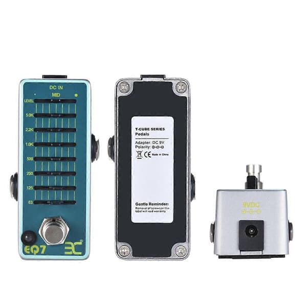 EX EQ7 Gitarr Effektpedal 7-Bands EQ Full Metallskal True Bypass Phase Gitarrpedal Gitarrtillbehör As Shown