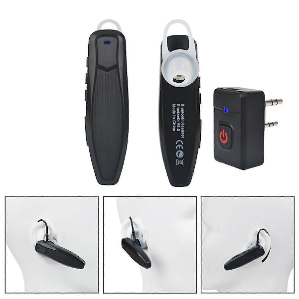 Walkie Talkie Trådlöst Bluetooth Ptt Headset Hörsnäcka Handsfree K-kontakt För Mikrofon Headset Adapter
