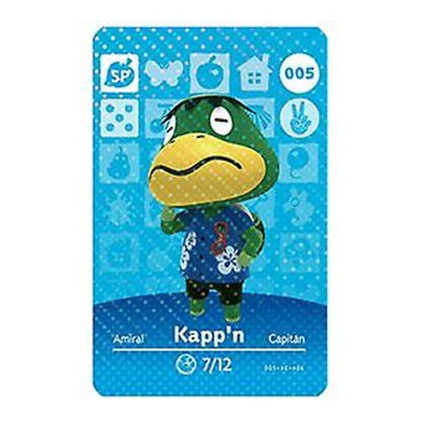 Nfc-spelkort för Animal Crossing, kompatibel med Nintendo Switch Amiibo / Switch Lite / Wii U  005 Kapp'n