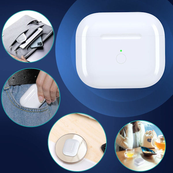 \"QD\" Ersättningsfodral för trådlös laddning Kompatibelt med Airpod 3:e generationen, 620mAh med Bluetooth-parningsknapp