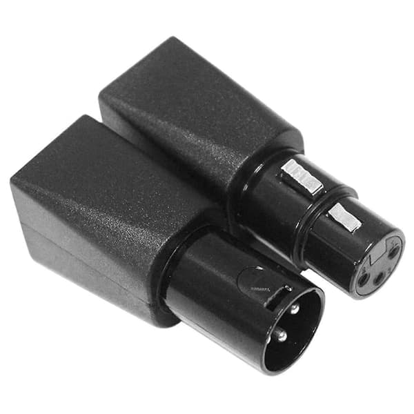 DMX til RJ45-stik RJ45 Ethernet til 3-bens XLR DMX hun- og hanadapter-sæt (3PIN 2Par) Black
