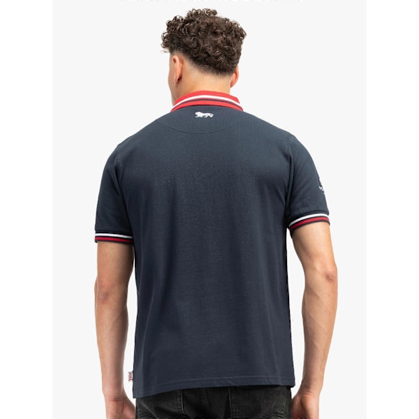 Herr Poloshirt Ellers Grove Navy/red/white S