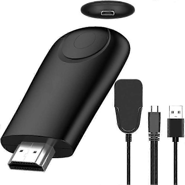 Langaton HDMI-näyttöadapteri, HDMI-lähetin ja -vastaanotin, 1080P peilausadapteri iPhone, iPad, Android, iOS, Windows, PC:lle HDTV:hen