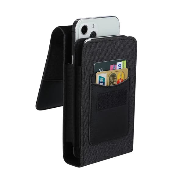Nylon midjeveske med belteklips - perfekt for iPhone og Samsung!