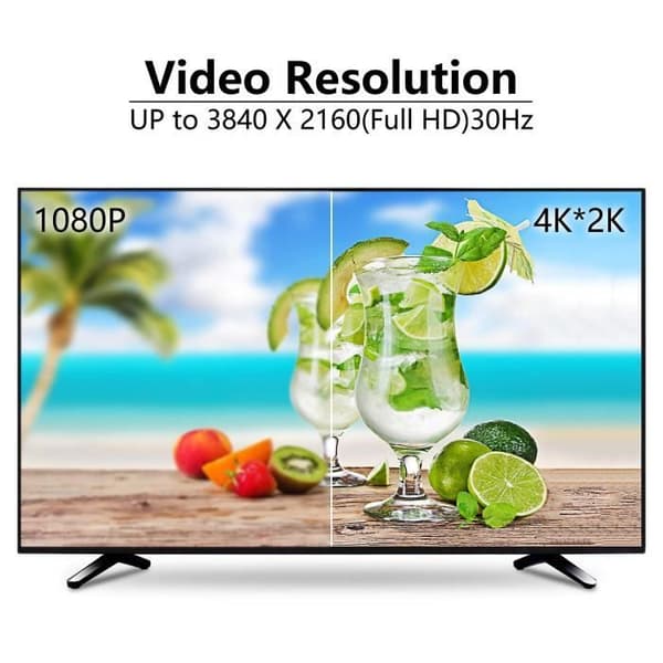 DisplayPort–HDMI-kaapeli – Zamus – 4K 30Hz – 1,8 m – Musta – Urossovitin