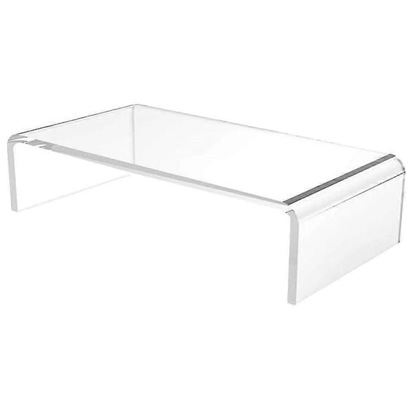 Ergonomisk Klar Akryl Skjermstativ - Laptop Riser med Plassbesparende Design