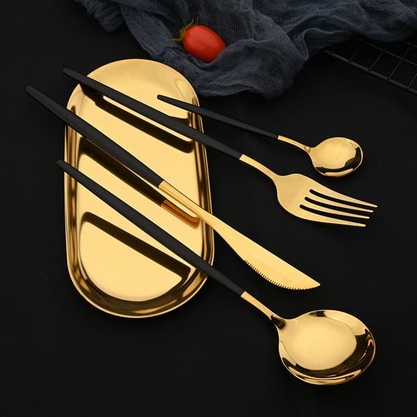 16 stk. Cuchillo, Bestikksett for middag Maple Rustfritt Stål Rosa Black