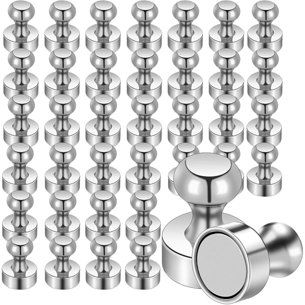 30-pakning sterke magneter, små neodymmagneter for kjøleskap, whiteboard, magnetisk tavle, håndverk, hjemmekontor og skole, minimagneter Sølv Silver 30PCS