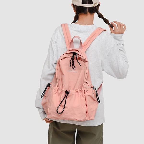 Rejserygsæk - 39x16x25cm - Letvægts nylon vandrerygsæk til kvinder - Sort