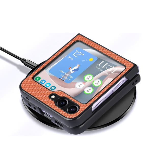 Fiber Pattern Style Case for Samsung Galaxy Z Flip 5 Grön