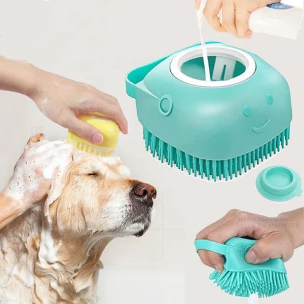 Kylpyharja - Silikoni - Vihreä - Hellävarainen hieronta - Shampoosäiliö