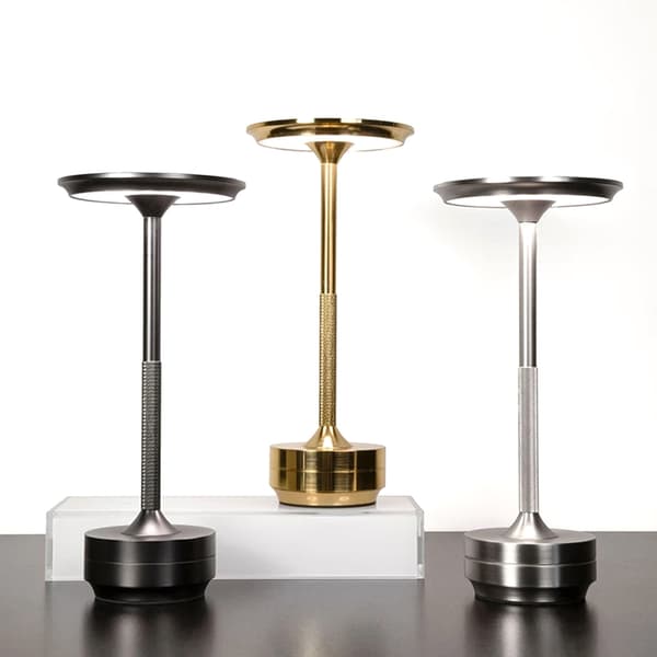 Trådløs bordlampe / Skrivebordslampe - LED-lampe Silver Silver