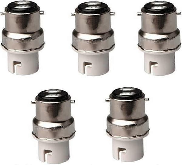 5-pak B22 til B15/BA15D/B15D LED-pære adapter sæt - Universal Sokkel Konverter