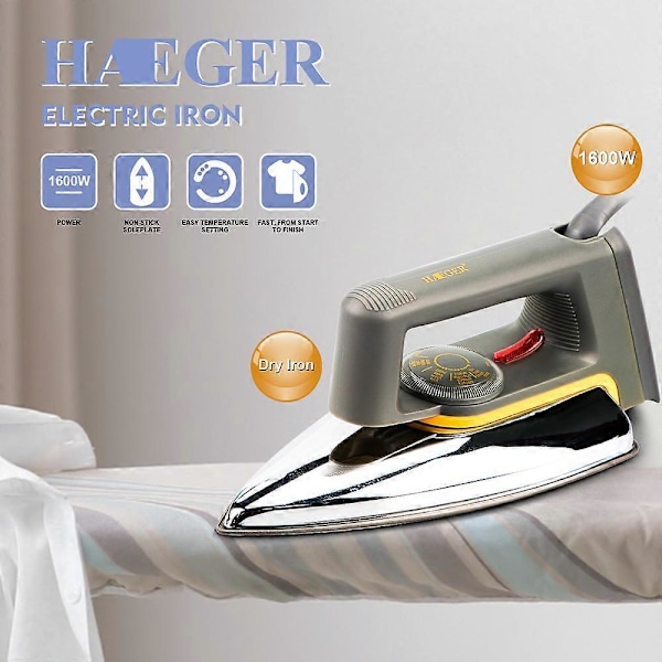 Elektrisk strygejern (tørt strygejern) (SORT)