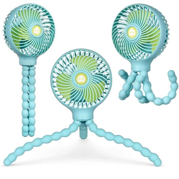 Mini klapvognsventilator, bærbar USB genopladelig ventilator til bilsæde, tremmeseng, skrivebord, udendørs YYV