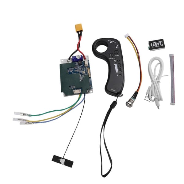 Elektrisk skateboard, enkel drivmotor, navmotor, styrenhet, moderkort