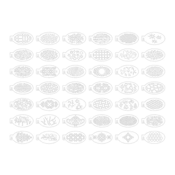 42 stk. ansigtsmalingsstencils 7,62 x 13,97 cm, kropsmalingsstencils