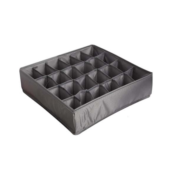 Lådinsats Underklädesförvaring Strumpor Och BH Byxor Förvaringslåda Skåp Lådinsats För Kläder Slipsar Garderobskläder LK-White 6 Grids