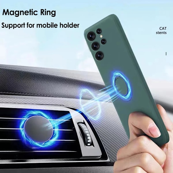 Nestemäinen silikonirengaskotelo, yhteensopiva Samsung Galaxy S23 Ultran kanssa, 360 suojaava pehmeä kangaspuhelinkuori S23Plus S22 Ultra S21Ult For Samsung S20 Plus