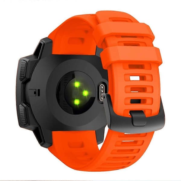 Silikoninen kellon rannekkeen korvaus Garmin Instinct -kelloon - Harmaa Multicolor Orange