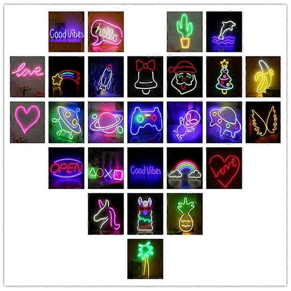 LED neon bakpanel komplett sortiment akryl transparent bakpanel neonljus led bakpanel neonljus hello