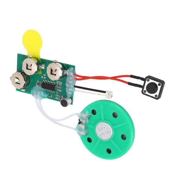 4 minutter DIY opptakbart gratulasjonskortmodul lyssensor stemmelydopptakbrikke (enkelt avspilling)