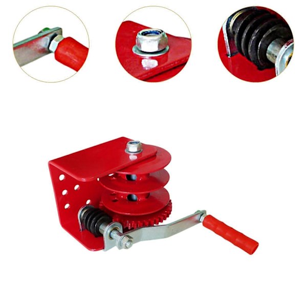 Kycklingfarm Lyftvinsch Lättanvänd Robust Maxlast 500kg Kolstål Järnring Hand Crank 15cmx12.5cmx10cm