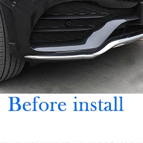 Blank svart bil front støtfanger tåkelys trim spoiler for - GLC Coupe 2020 2021 Bright black