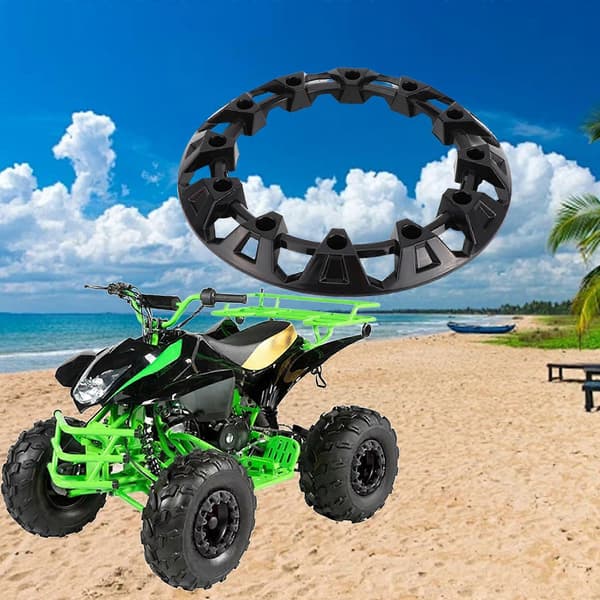 Generisk ATV Fælgbeskyttelse Dekor Modifikation Dele Multiformål Black 10 Inches