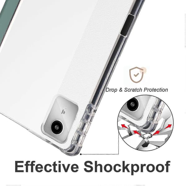 3-fold Læder Etui Til Lenovo Tab M11 / Xiaoxin Pad 11 2024 Dark green