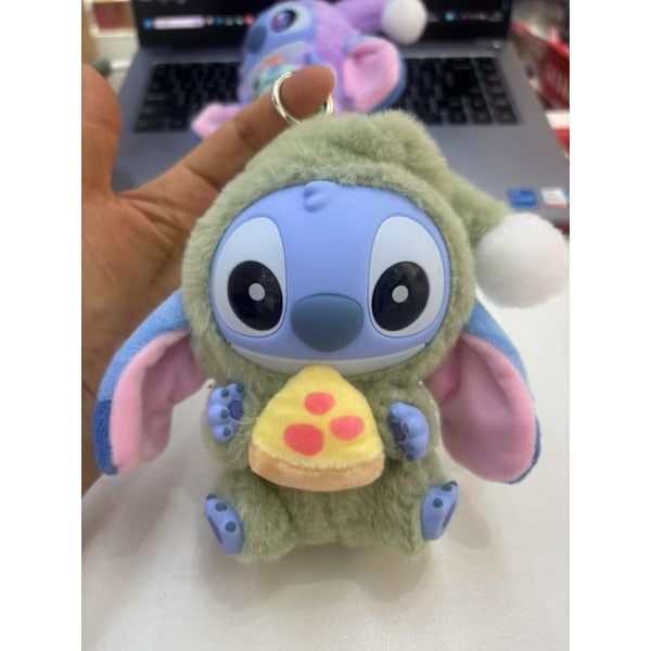Stitch Macaron Monster Avaimenperä Jännittävä Monster Macarons Vinyylikasvo Pehmo Avaimenperä Stitch Färg Slumpmässig