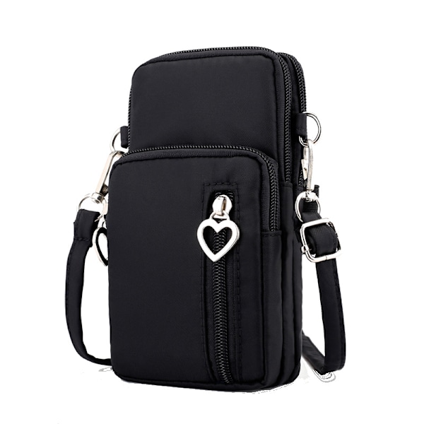 Små Crossbody-väskor för kvinnor Multifunktionell Vattentät Nylon Axelväska ll Telefon Sport Messenger Väskor gray