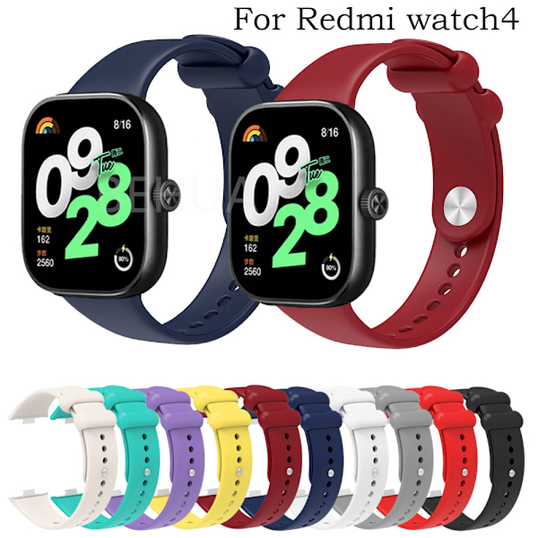Muodikas pehmeä TPU-ranneke Redmi Watch 4 -älykellolle, ranneke Xiaomi Mi Band 8 Pro -älykelloon, Bralet-ranneke, kellon ranneke, urheilutarvikkeet Red Para redmi reloj 4