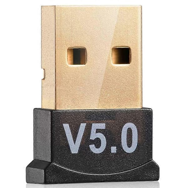 USB Bluetooth 5.0 -sovitin PC:lle Win10/8.1/8/7/Bluetooth-dongle-vastaanotin/lähetin tukea varten Black