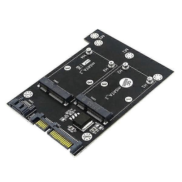 Dobbel MSATA SSD til Dobbel SATA3.0 6Gbps omformeradapterkort med LED-indikator