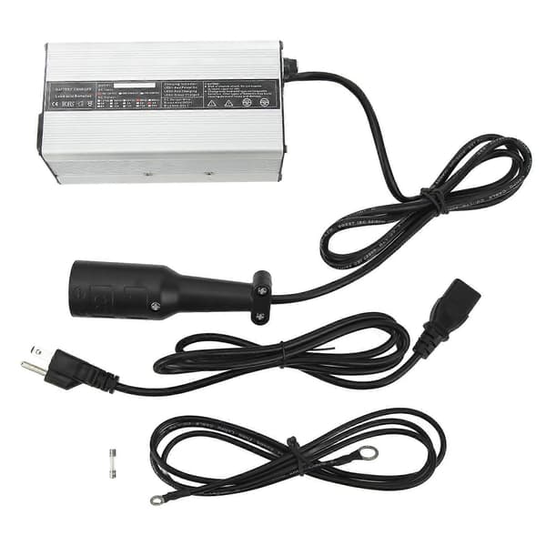 Golfbil-lader DC 48V 6A 3-pins rund 110- universell passform for golfbil med 48 volts system