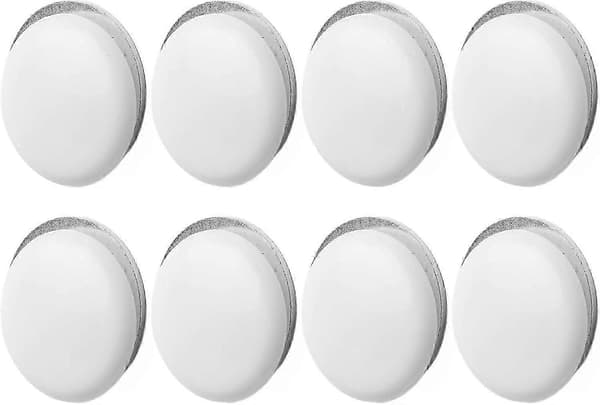 Magnetiska duschdraperivikter, set om 8 ABS vindtäta klämmor för badrumsfoder, dukar, flaggor (vit)