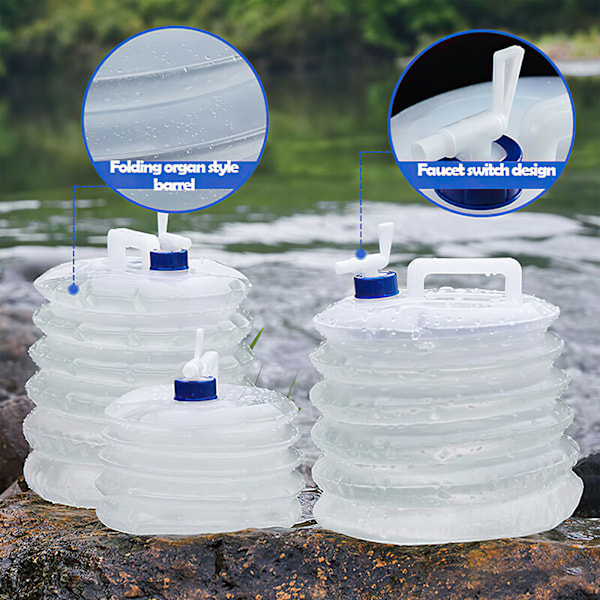 5/10/15L Foldbar Vandbeholder Vandkande L