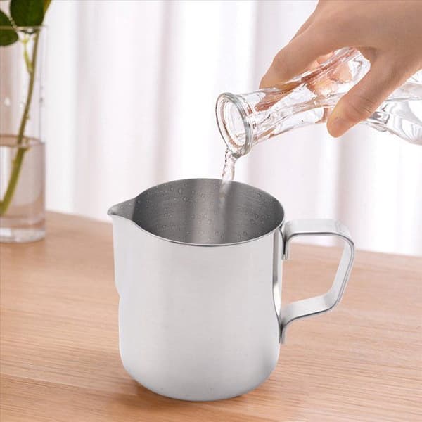 2X Mælkeskummerkande i rustfrit stål til håndværk, mælkeskummer, latte og kaffe