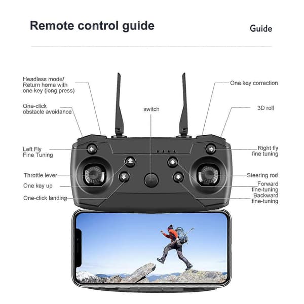Drone-tarvikkeet E58 Taitettava Uav-kauko-ohjain