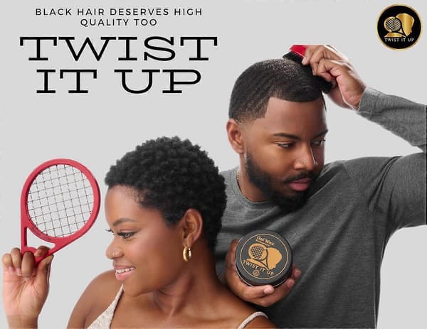 Twist Up Comb Bond Sort Skaber Krøller og Twists til Sorte Mænd Tennis Ketsjer Design