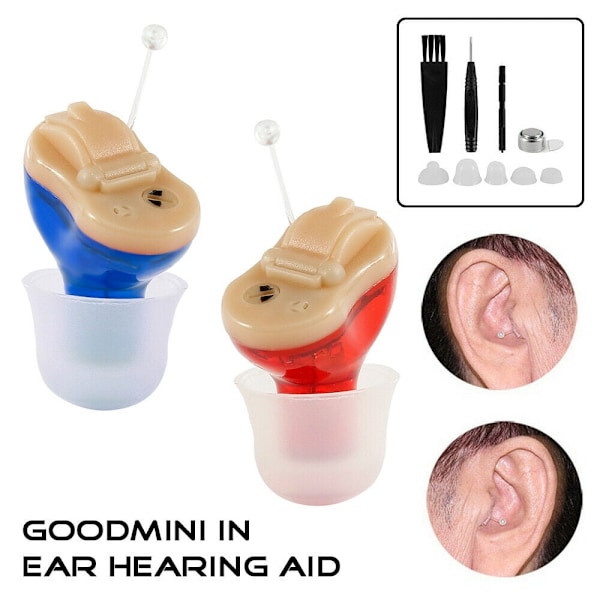 Mini Hörapparat Osynlig Öronassistent för Äldre - Perfet blue