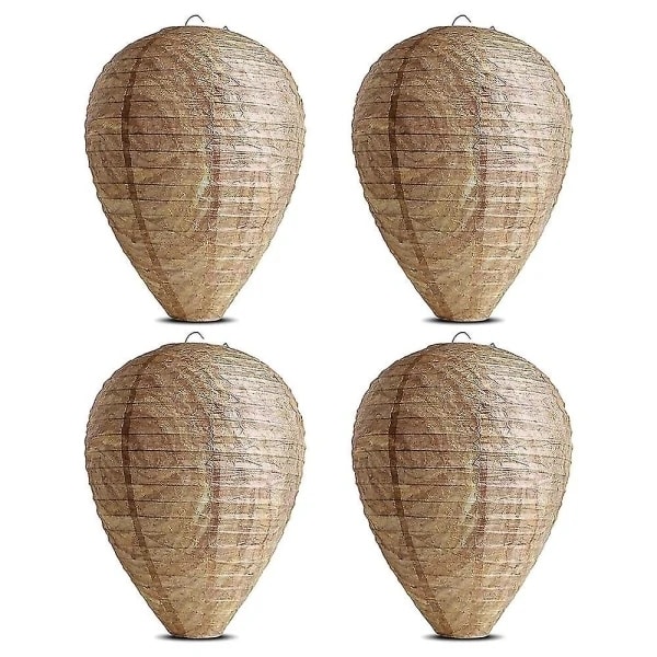 st Waspfällor Giftfri Pappersattrapp, Avskräckande för Bin - Getingbo Beige Beige Beige