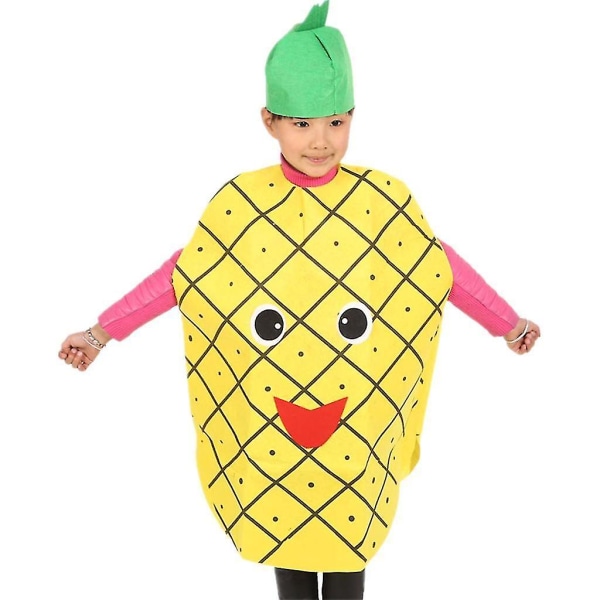 Fruit Outfit Party Fancy Dress för Barn Livlig och färgglad kostym Pineapple