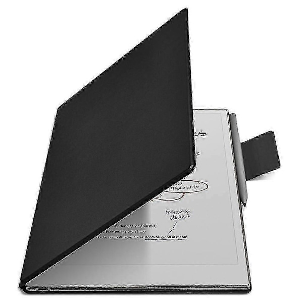 kompatibel ReMarkable Paper Pro Case PC PU Lær Tablet Magnetisk Deksel med Pennholder Auto Våkne/Sovne - Black