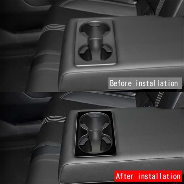 For -50 CX50 2023 American Version Car Gloss Black Rear Seat Cup Holder Panel Trim Frame