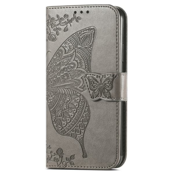 iPhone 16 Kuori Perhoskuvio Harmaa 65