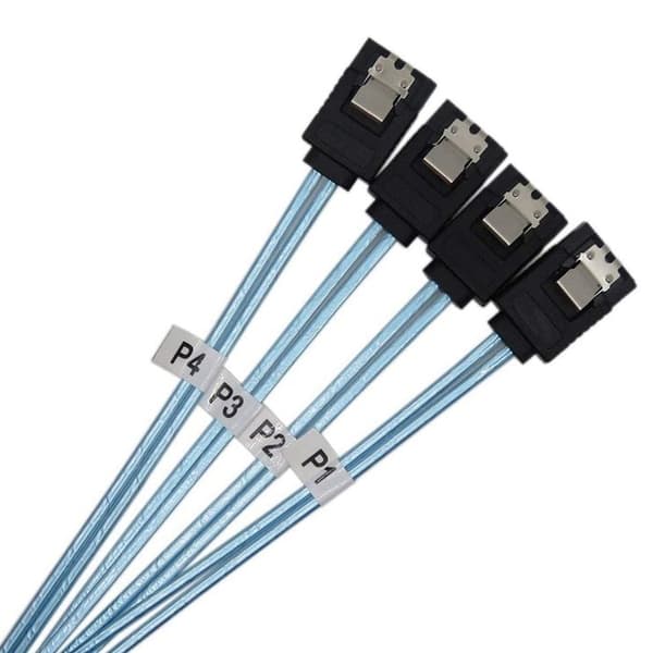 3X SAS-kabel højhastigheds SATA-kabel 6 Gbps 4 porte / højkvalitetssæt til server 0,5 meter