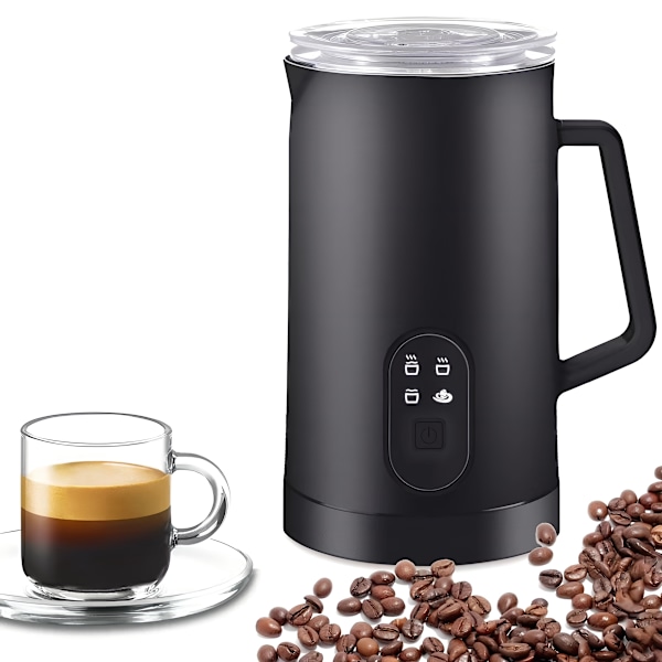Automatisk 4-i-1 elektrisk mjölkskummare för cappuccino, mjölk, varm choklad och isad mjölk white