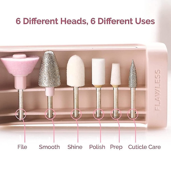 Flawless Salon Manikyr Kit, Elektronisk Nagelfil och Komplett Set med Manikyr- och Pedikyrverktyg
